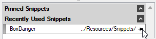 The thumbtack icon appearing next to the snippet.