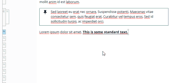 A GIF showing how to wrap text in a content box div.